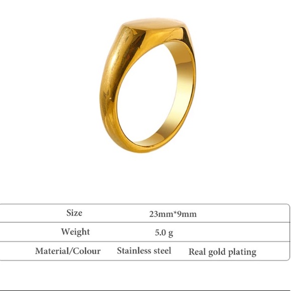 π18K gold plated minimalist ring - Picture 3 of 5